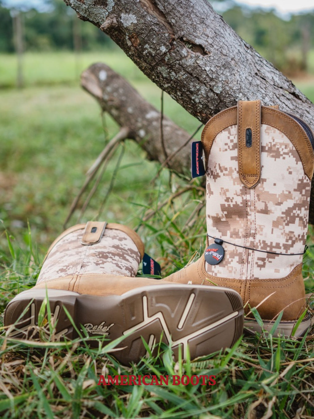 BOTA DURANGO REBEL, MILITAR c/ ABRIDOR DE GARRAFA — DDB0166.