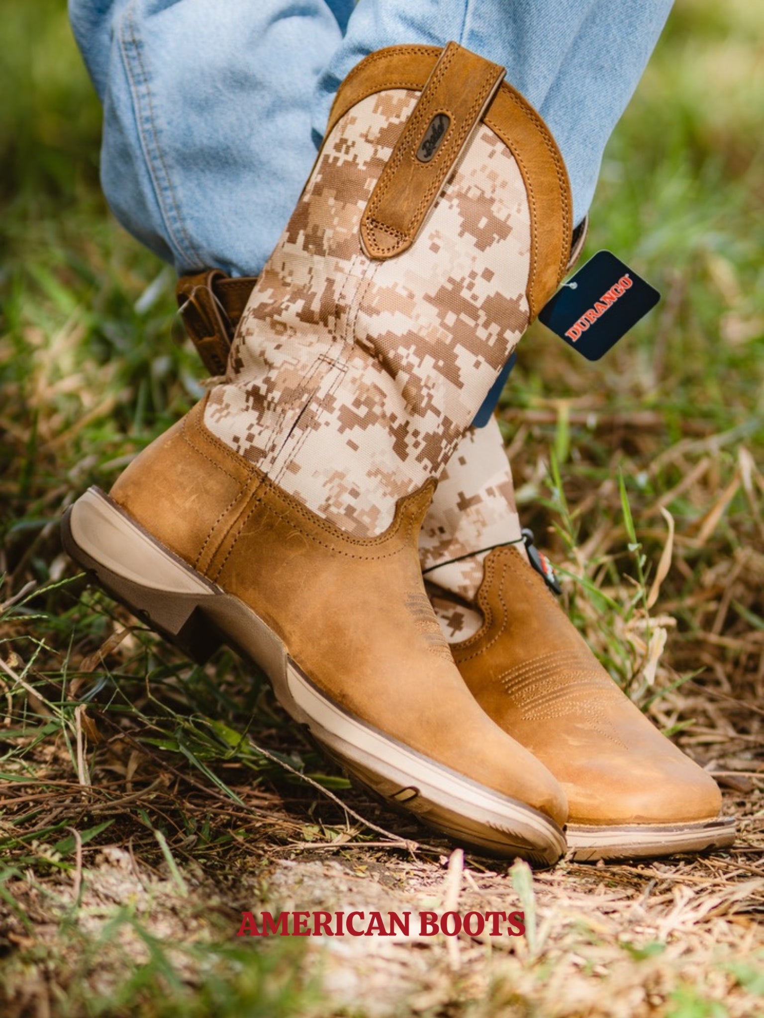 BOTA DURANGO REBEL, MILITAR c/ ABRIDOR DE GARRAFA — DDB0166.