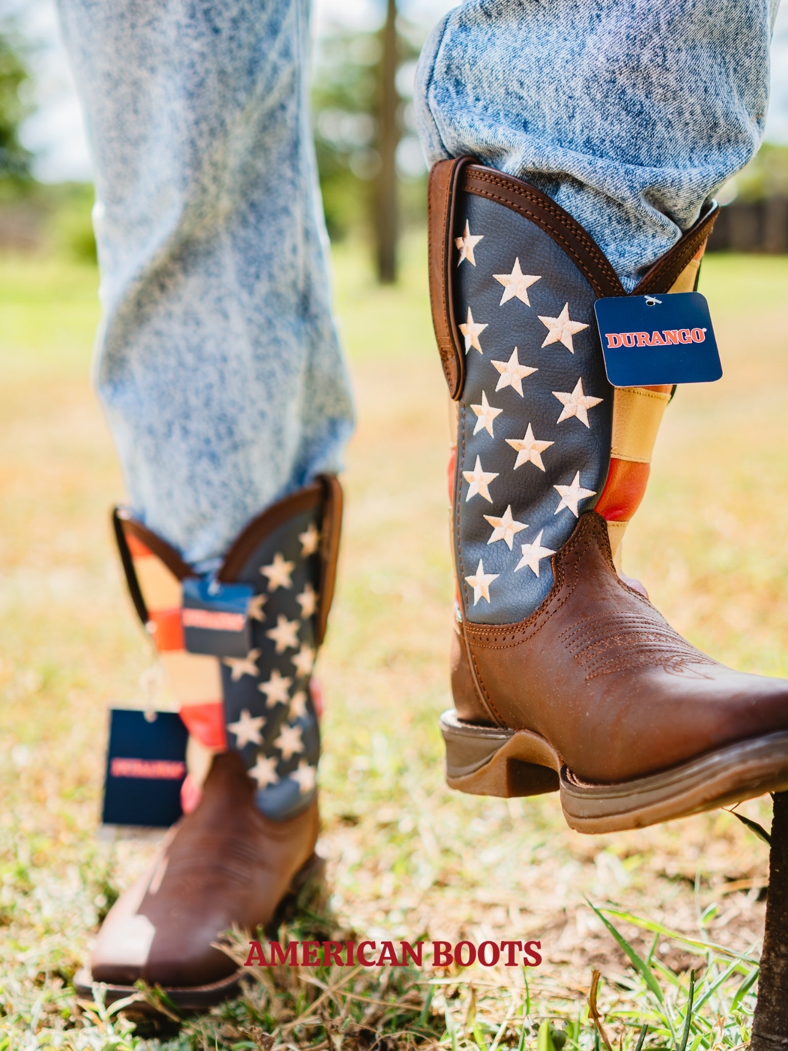 BOTA DURANGO REBEL, BANDEIRA EUA — DB5554.